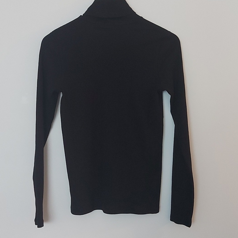NWT ATM Ribbed Knit Turtle Neck Top Black Size Medium - Picture 3 of 7